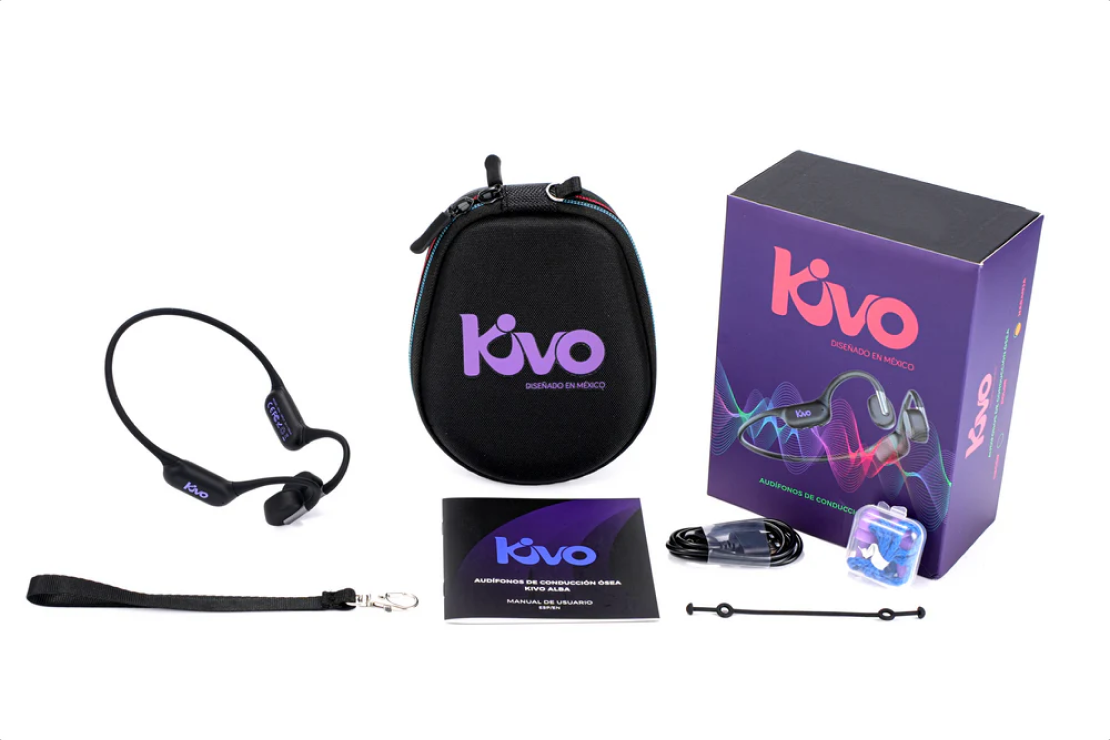 Audífonos Kivo Alba, estuche, empaque, cable y accesorios incluidos