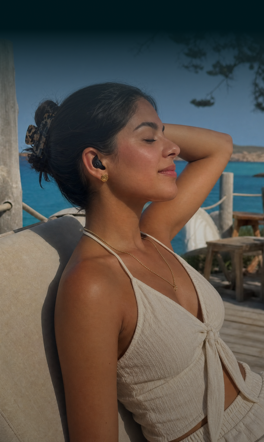 Kivo Cenit sobre una superficie acolchada para meditación